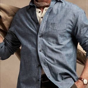 Banana Republic Mens Denim Button Up